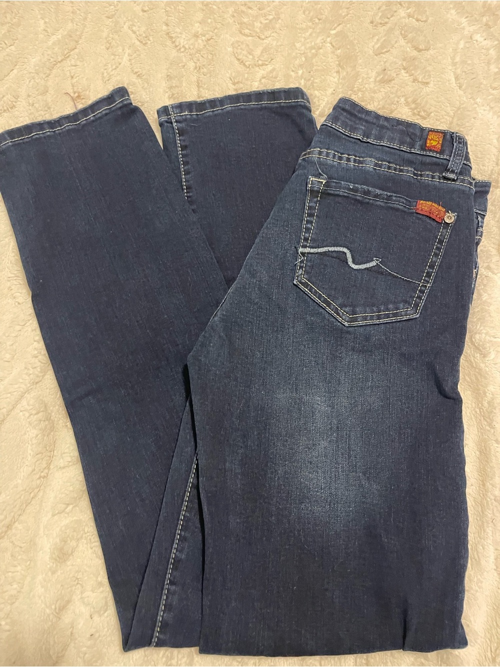 7 For All Mankind Kids Dark Blue Denim Jeans